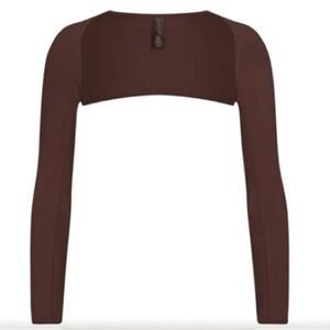 SKIMS Sculpting Swim Long Sleeve Shrug Cocoa XXS Brown